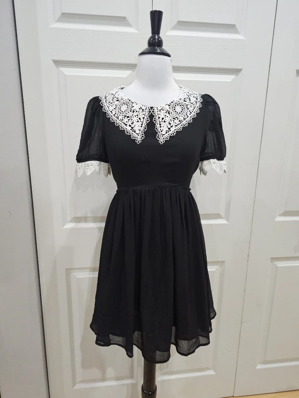 dolls kill black lace dress Widow Strapless Lace Mini Dress